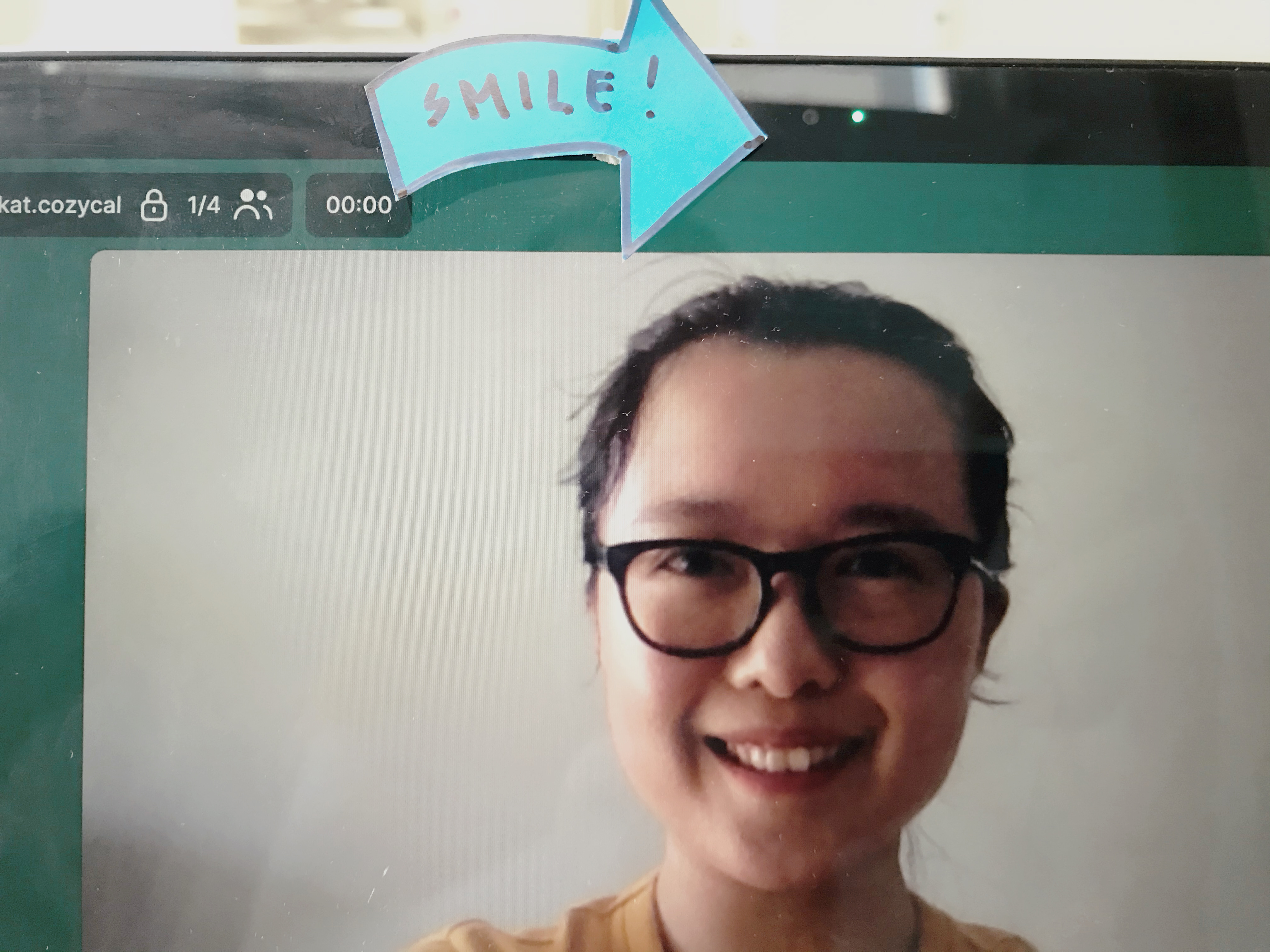 Look at the camera and smile!