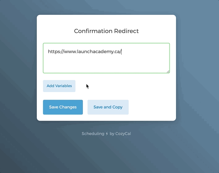Redirect add variables