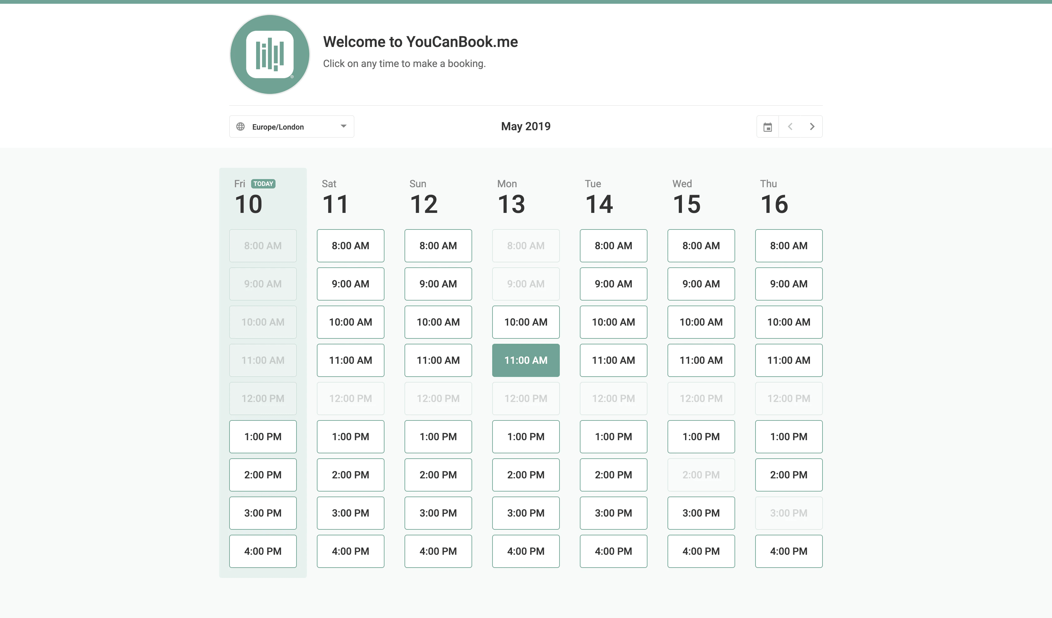 YouCanBook.me bookingside