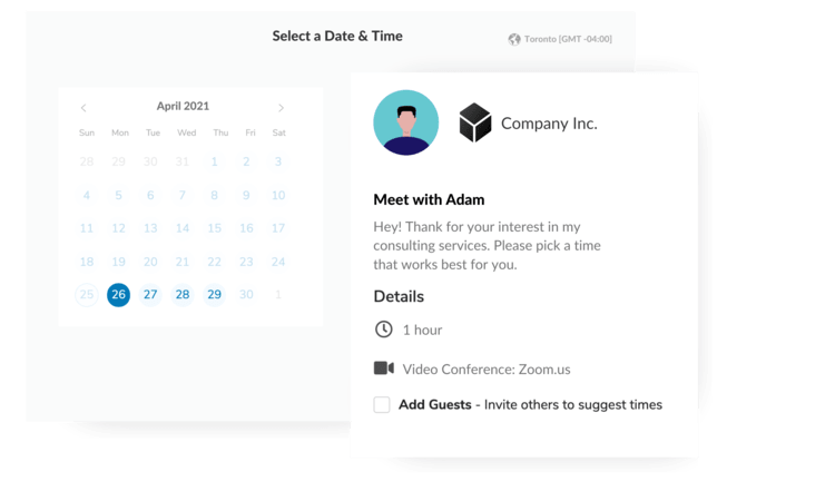 CalendarHero bookingside
