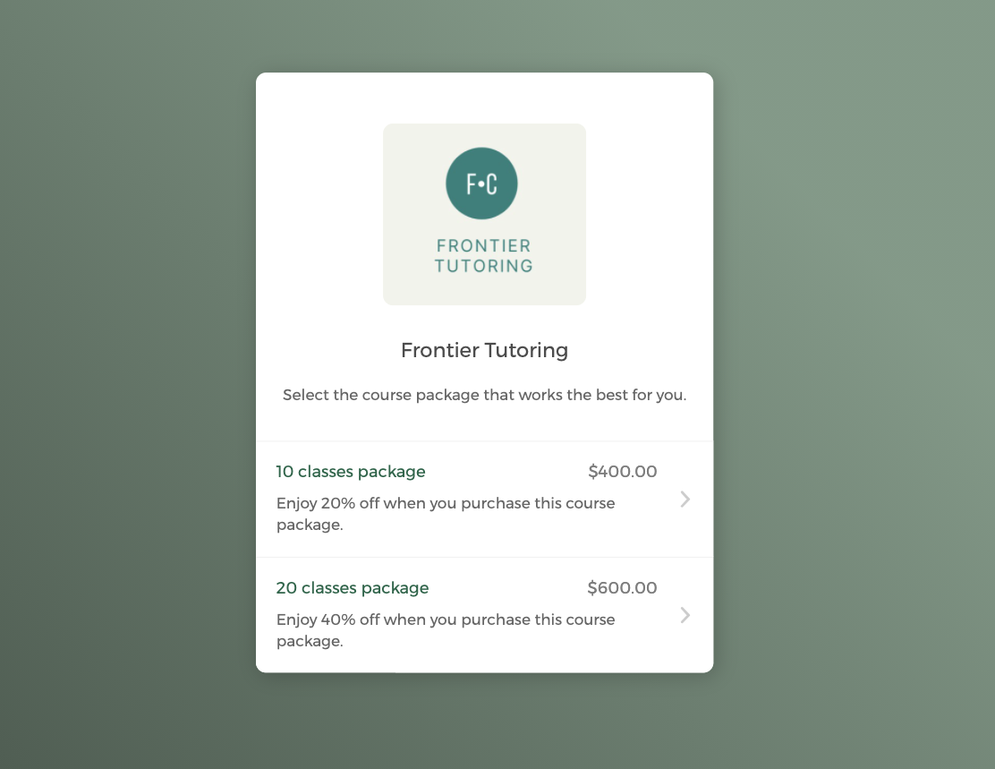 Opret separate bookingsider til pakker