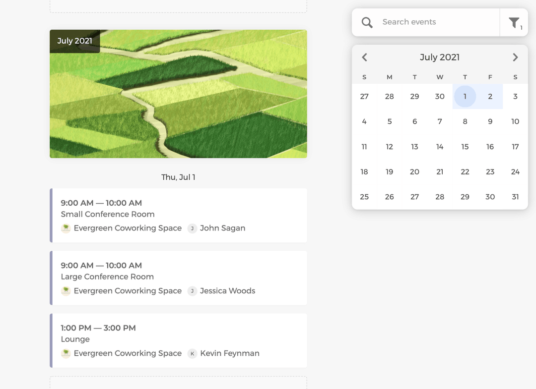 Get a bird's eye view of all resource bookings