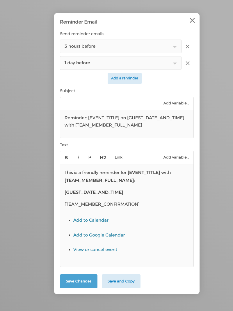 Create your own reminder and notification email notifications