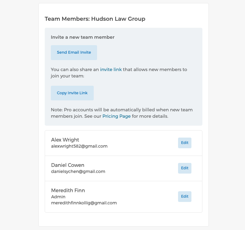 Grant team admin rights for collaboration
