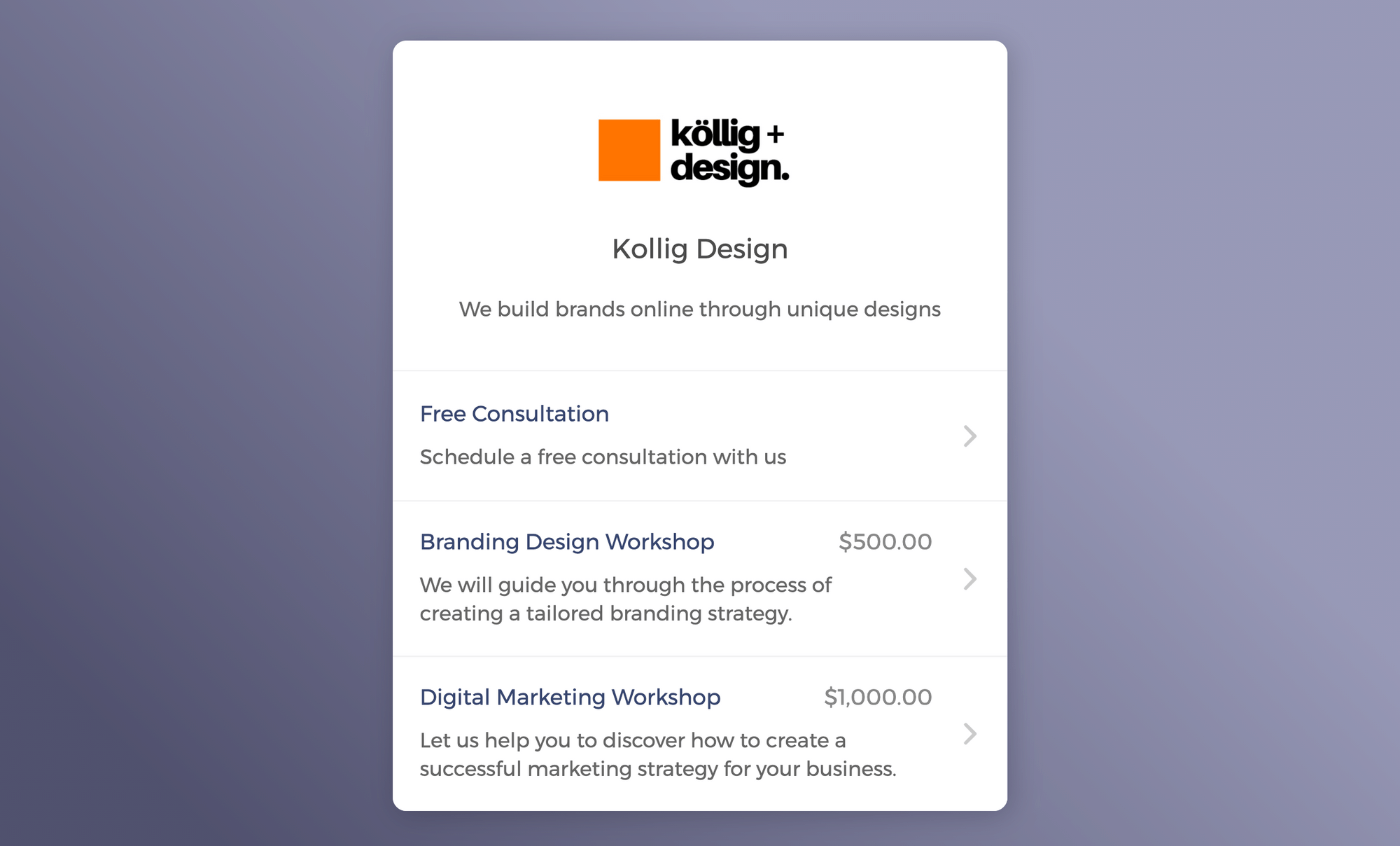 CozyCal white-label booking page