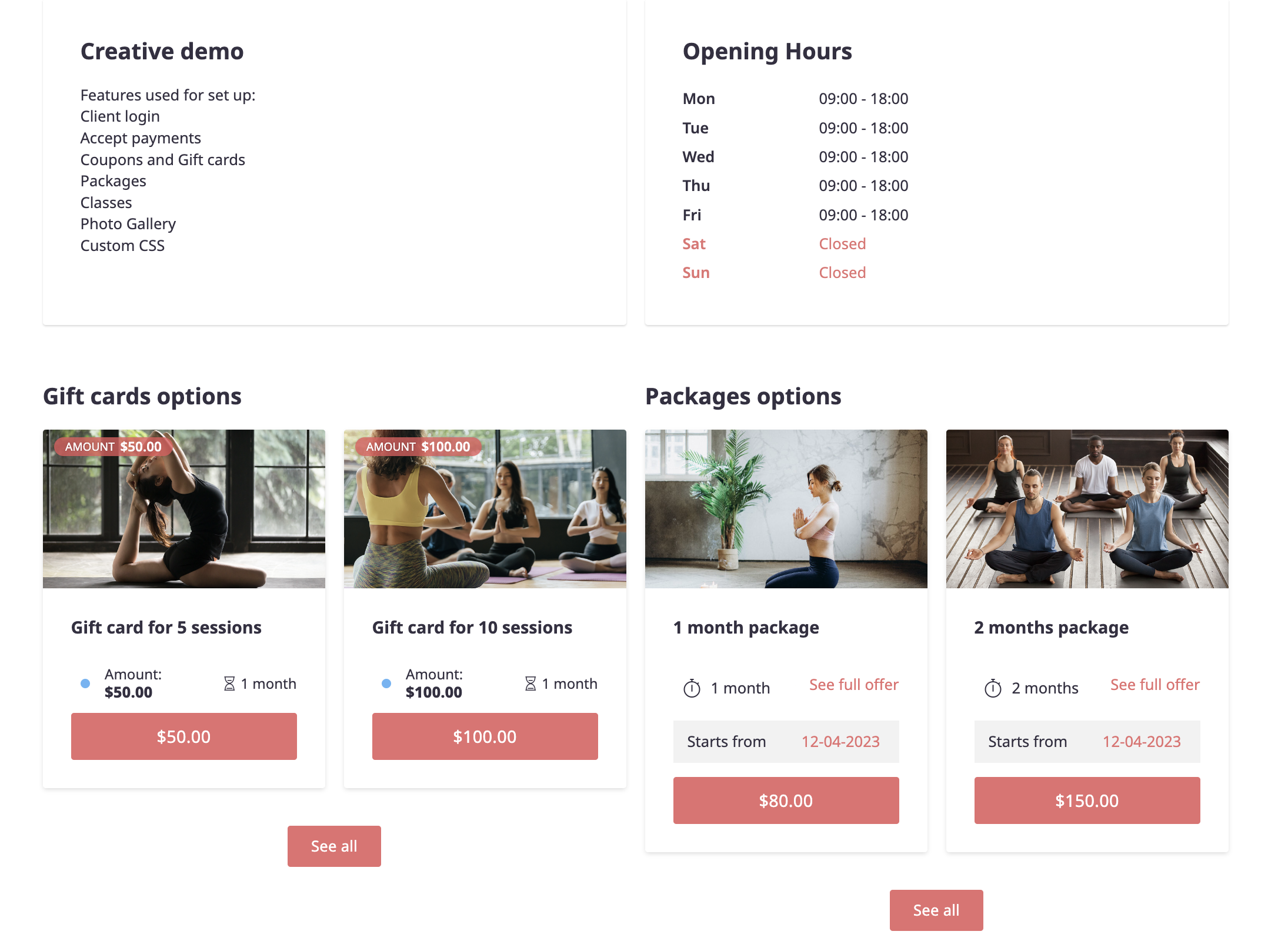 SimplyBook.mes planlaeningswebsideskabelon