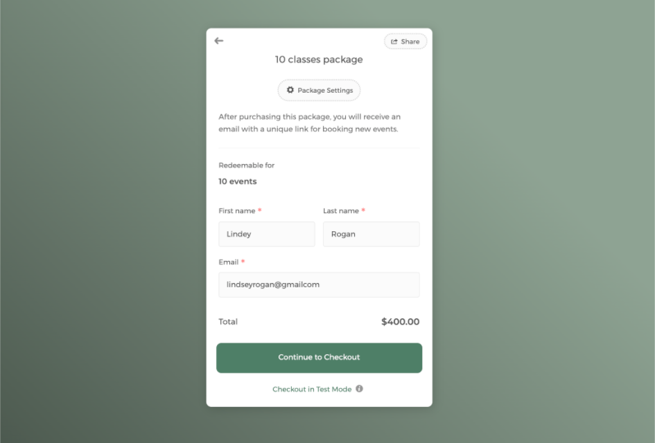 Verkoop individuele sessies of gebundelde diensten in pakketten en accepteer betalingen veilig online