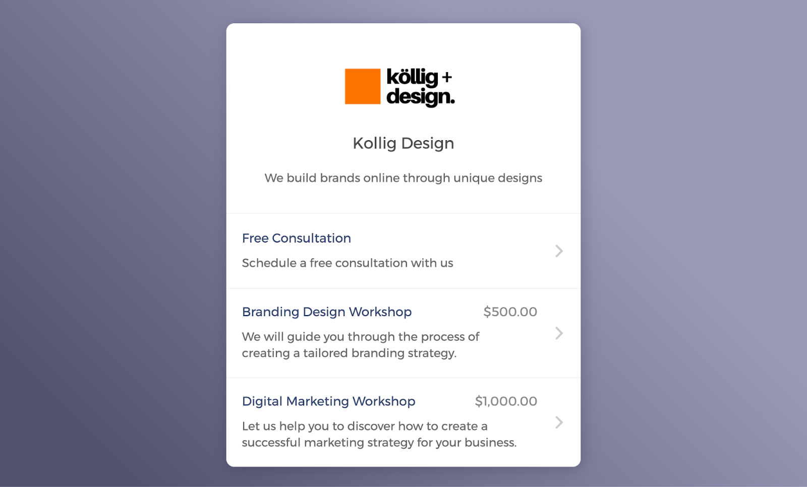 CozyCal booking page