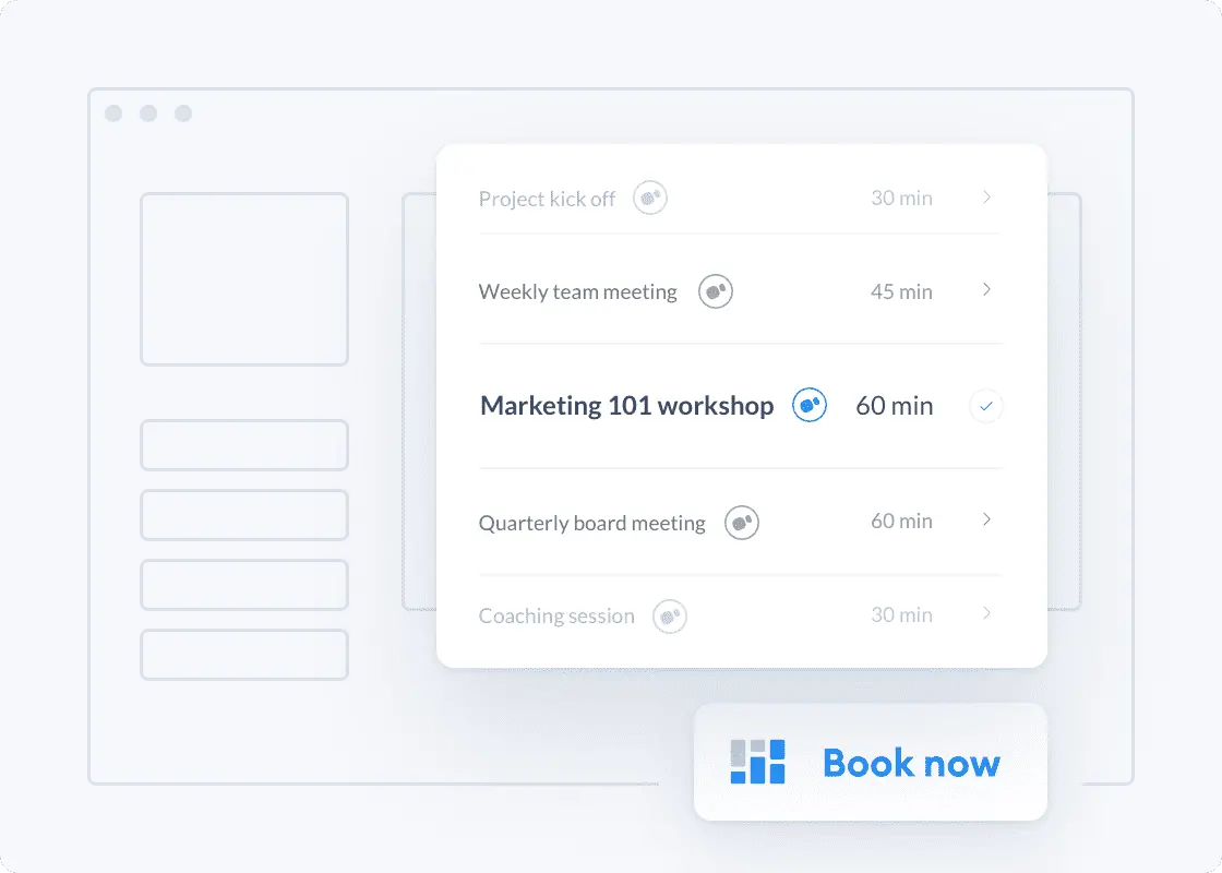 Setmore booking page
