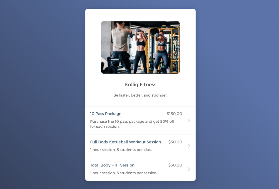 Reserva de paquetes para programación de múltiples sesiones