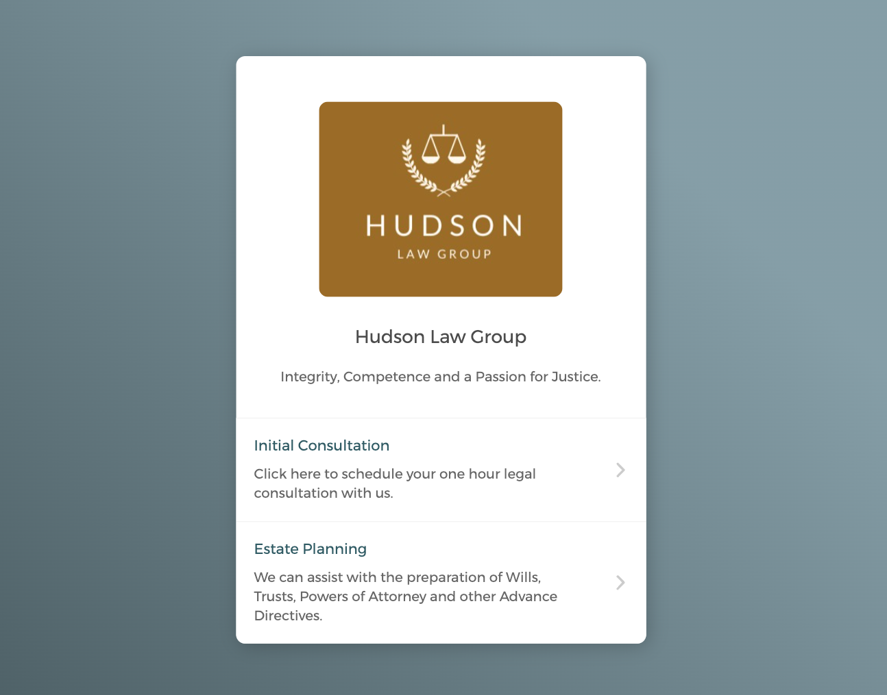 Vous pouvez créer une page de réservation personnalisée pour votre cabinet d'avocats