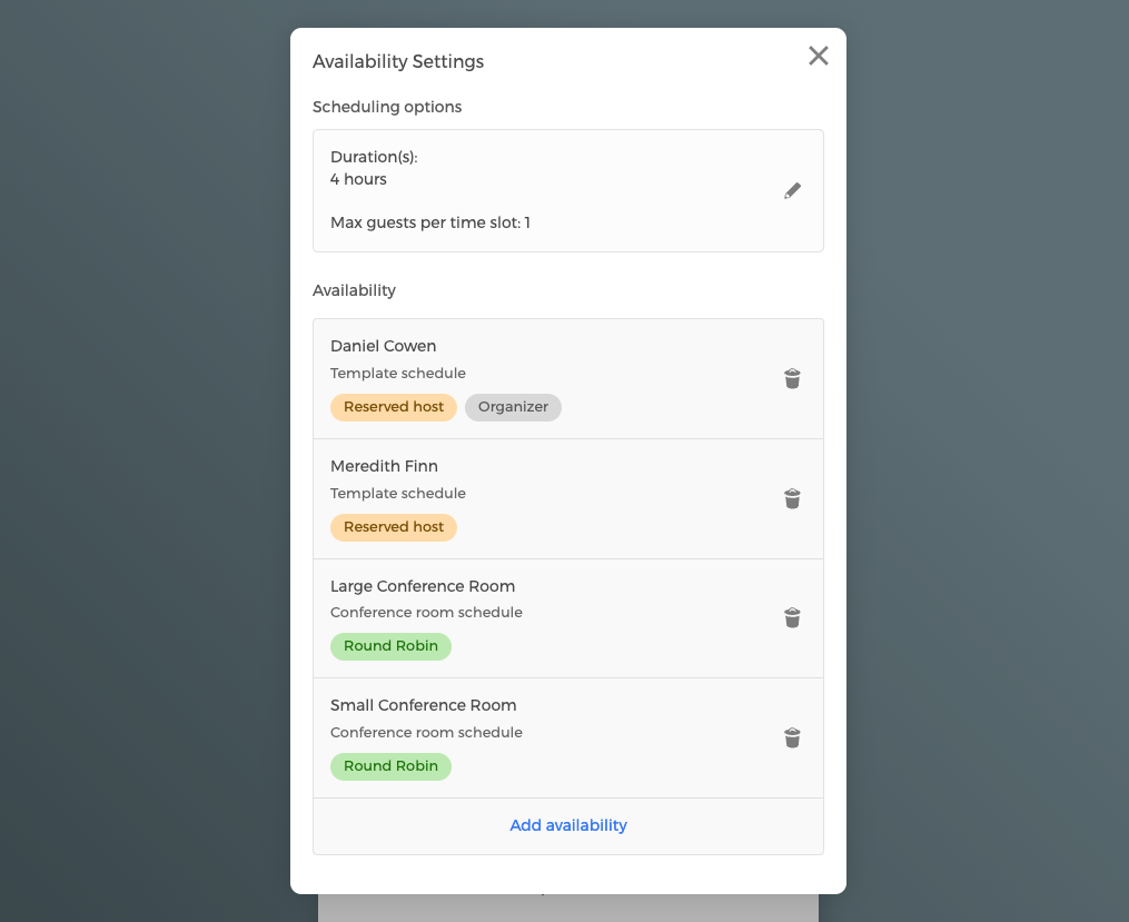 Multi-hosting pools availabilities of multiple hosts