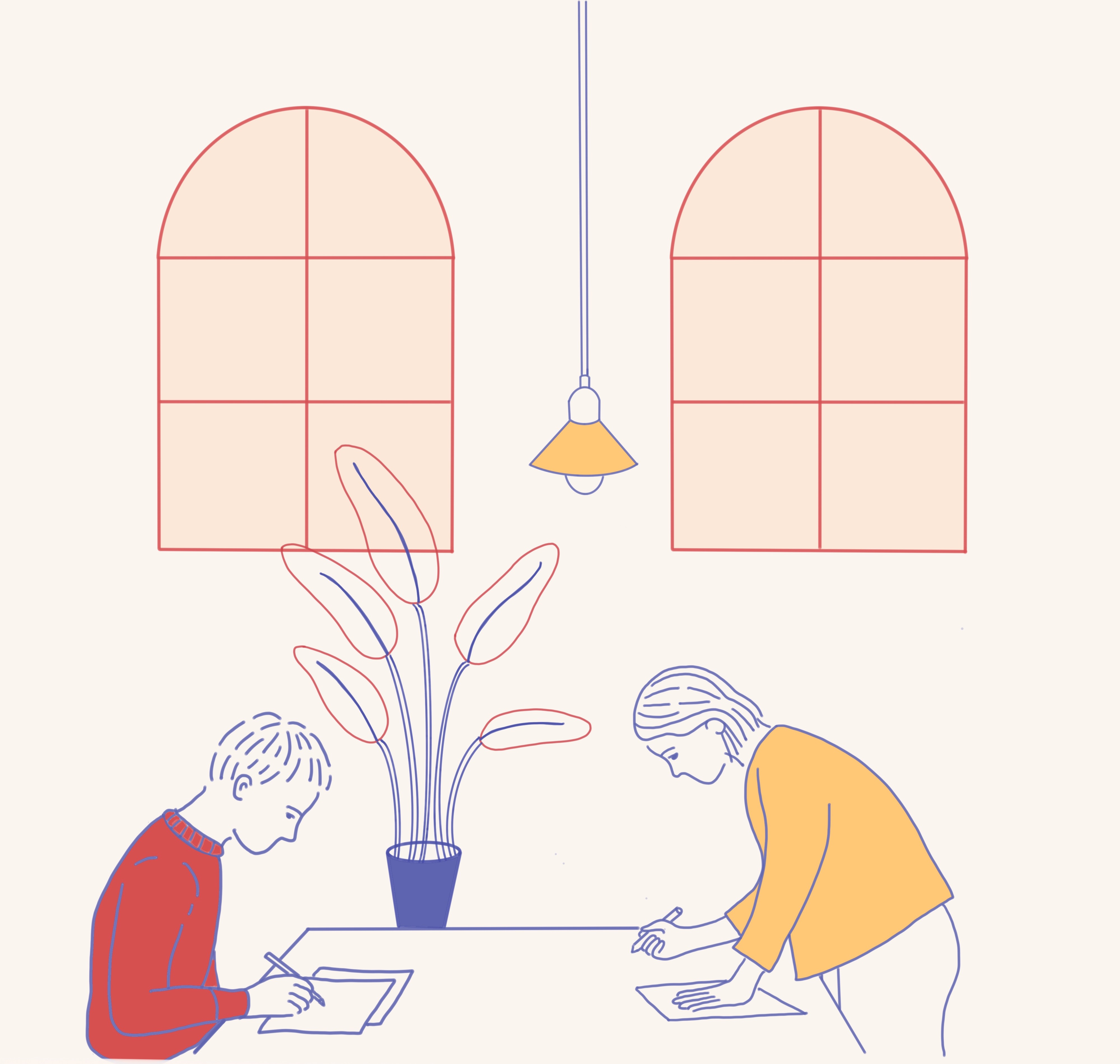 Chris e Kat, fundadores do CozyCal