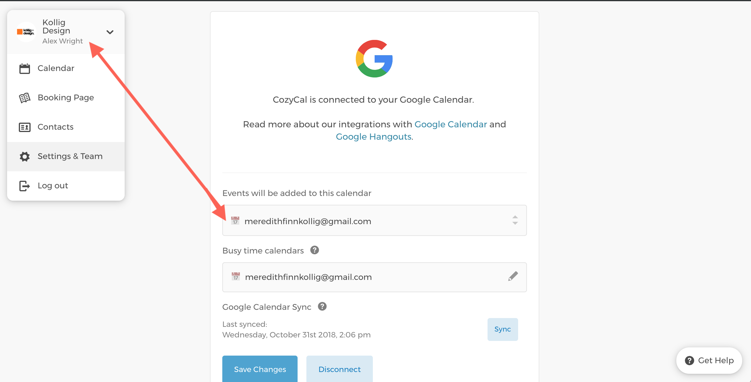 Booking notifications now sent to the new Google calendar
