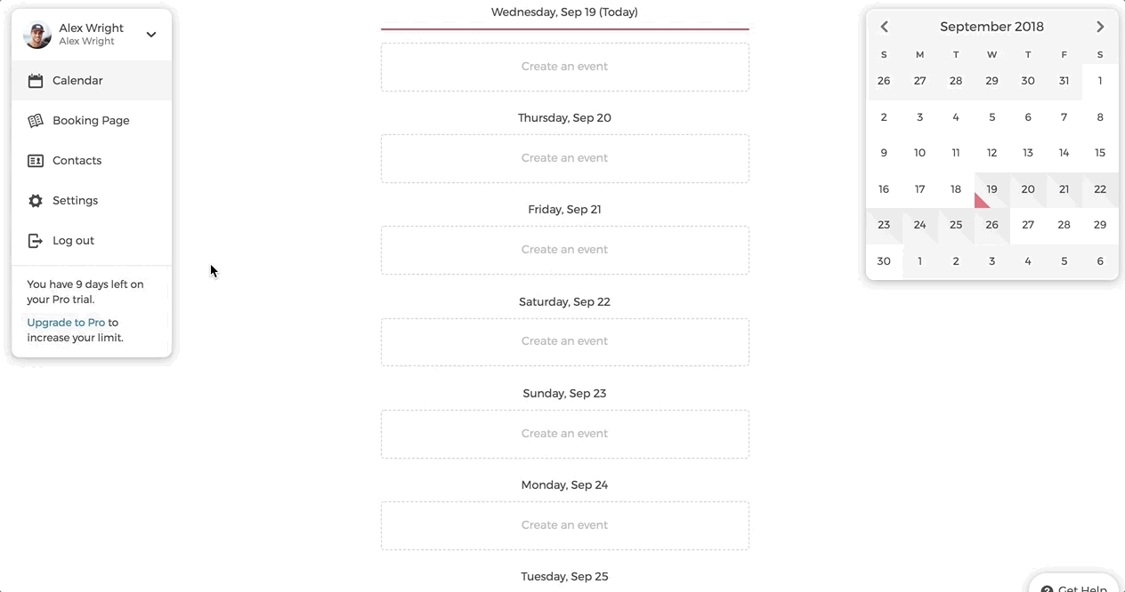 Connecting a Google calendar within CozyCal