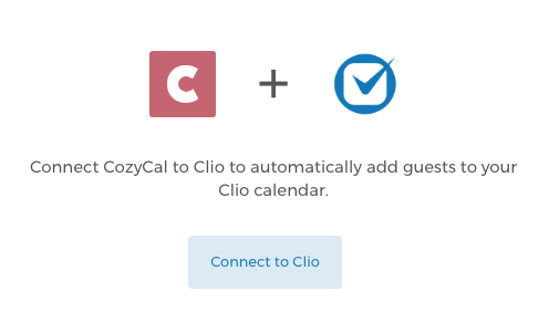 Connect to Clio button
