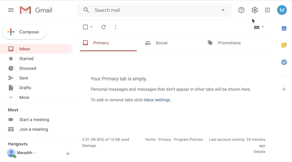 Adding and verifying a forwarding address in Gmail