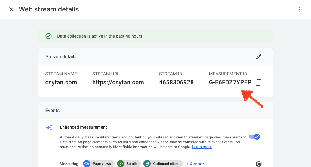 Find your Google Measurement ID