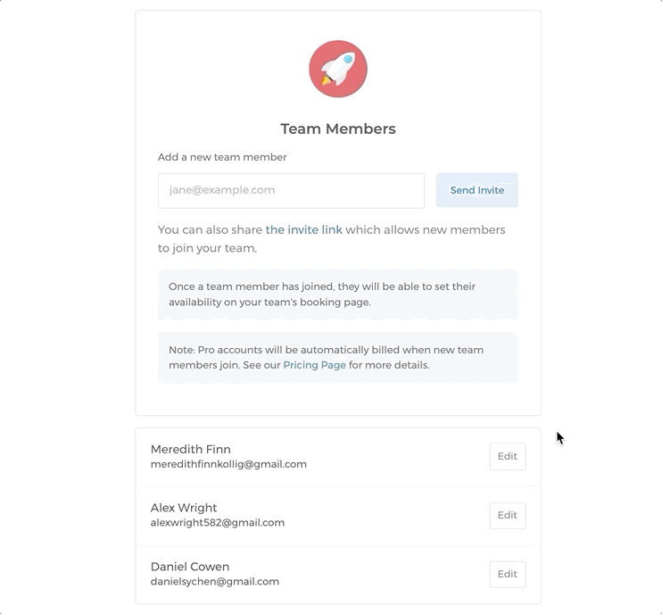 Granting admin rights to a team member