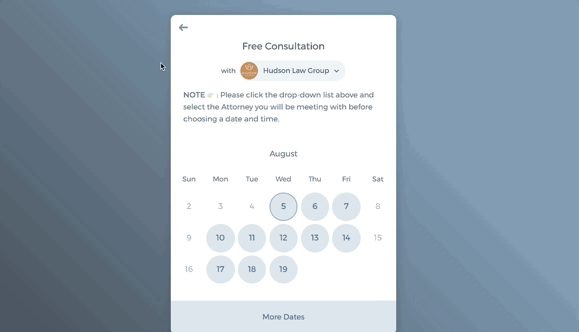 Booking by team member
