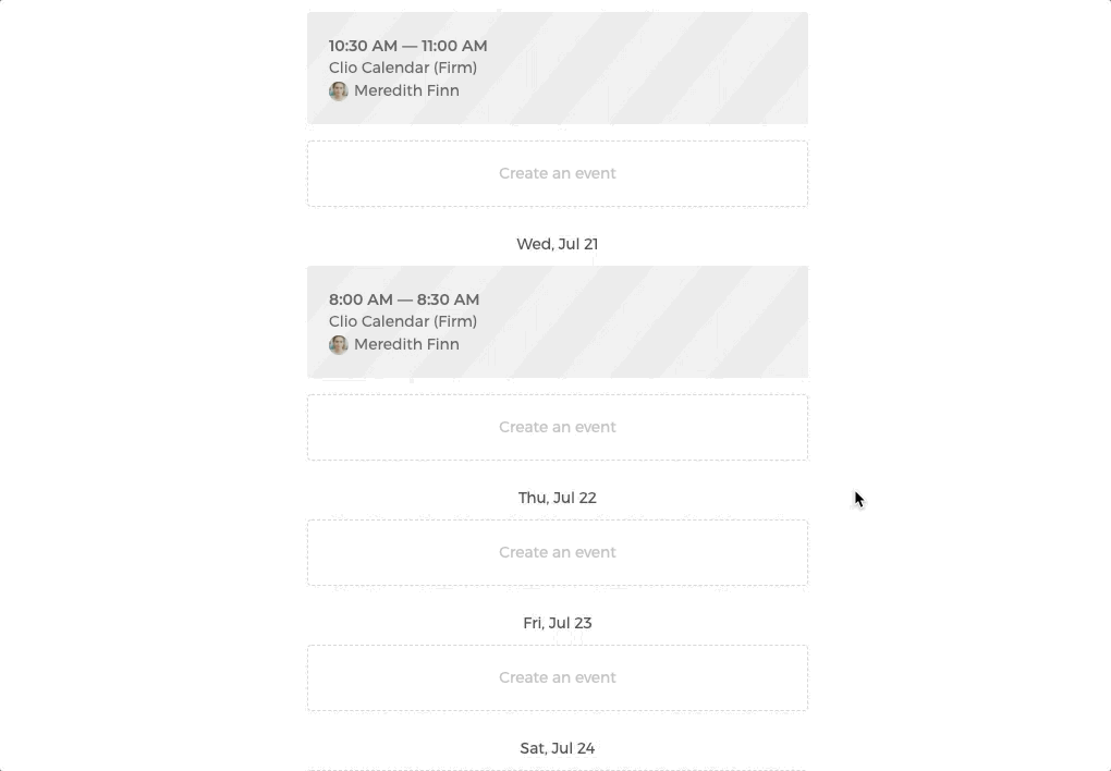 Manually schedule a new event