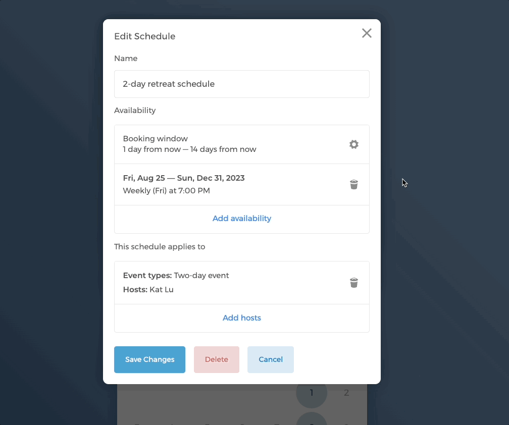 Extending the booking window