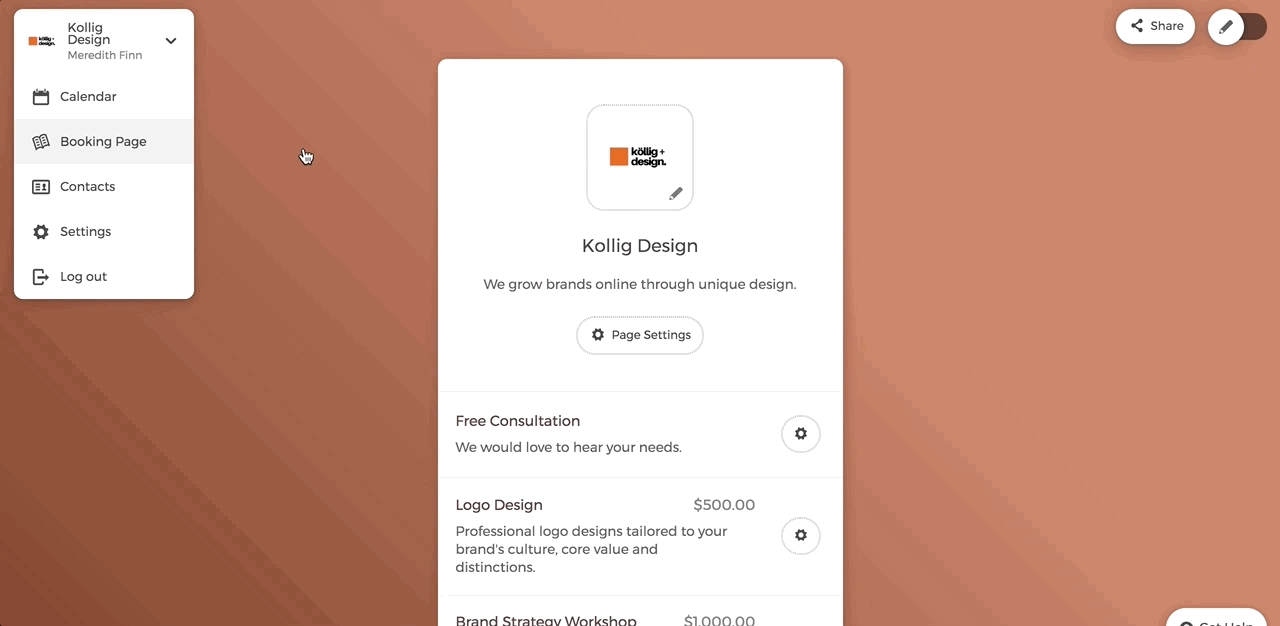 Creating multiple booking pages