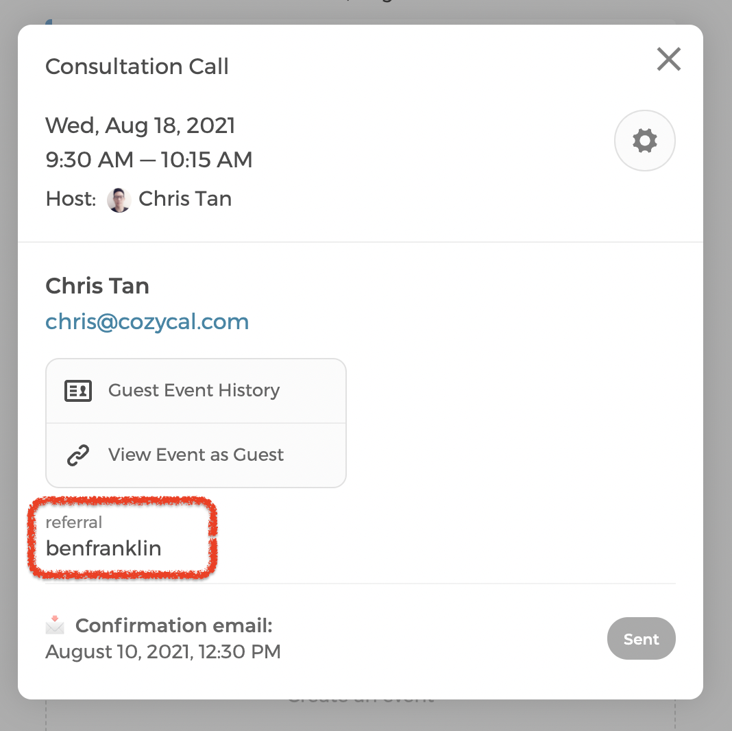 Passthrough data shown on the Calendar page