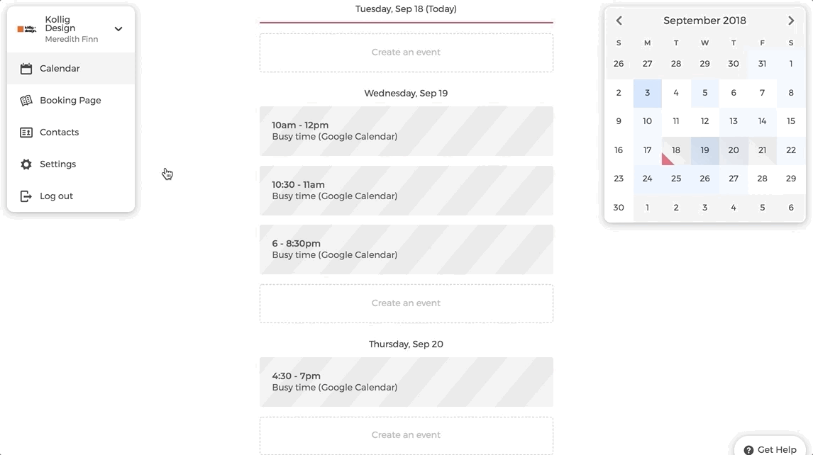 Changing the account timezone in settings