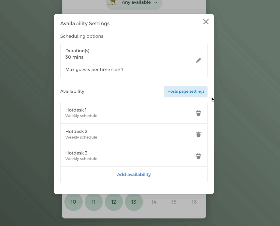 Customizing the any available option