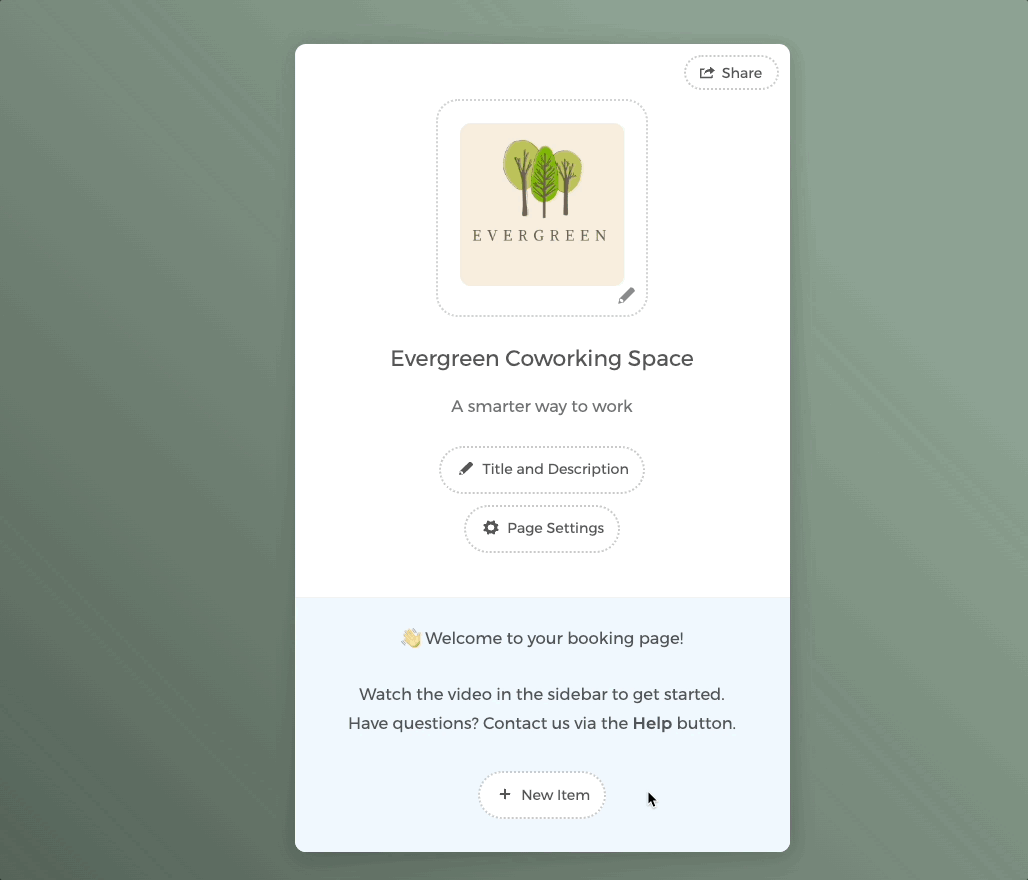 Adding a resource on the booking page