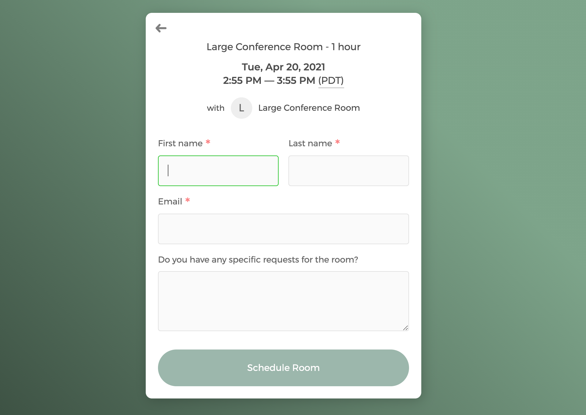 Editing the intake form