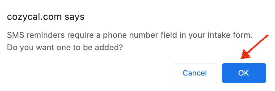 Accept adding a phone number field