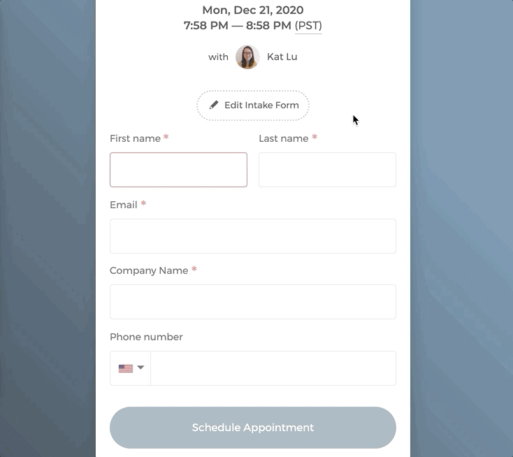 Making the phone number field required