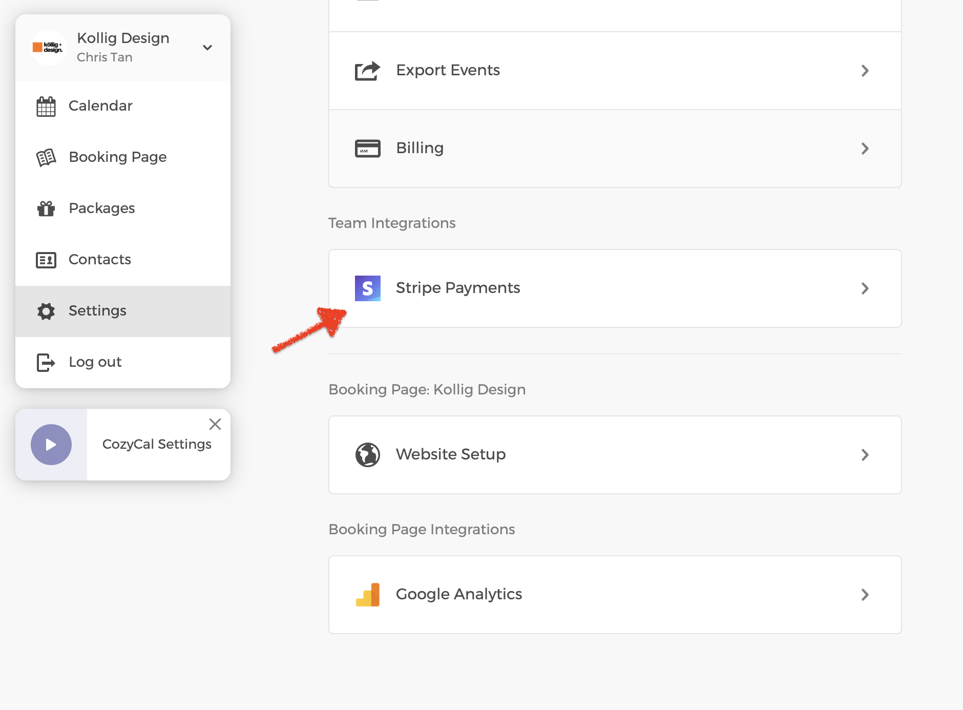 Connect to Stripe