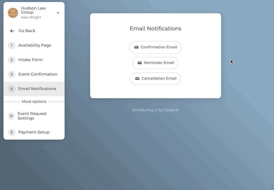 Setting reminder email timing
